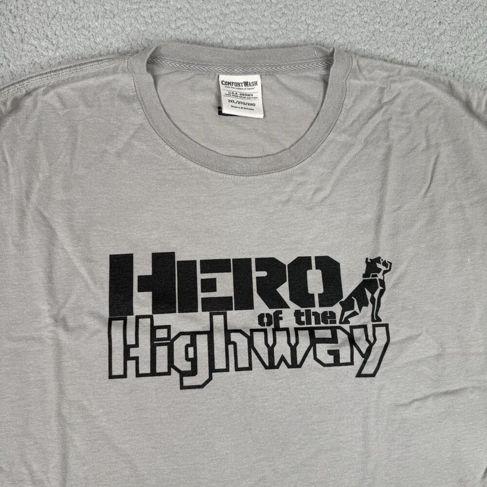 Mack Trucks Shirt Mens XXL Gray Hero Of The Highway Bulldog Tee Ring Spun NWT